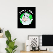 Oh, meine Ziege Funny Animal Puff Dark BG Poster (Heimbüro)