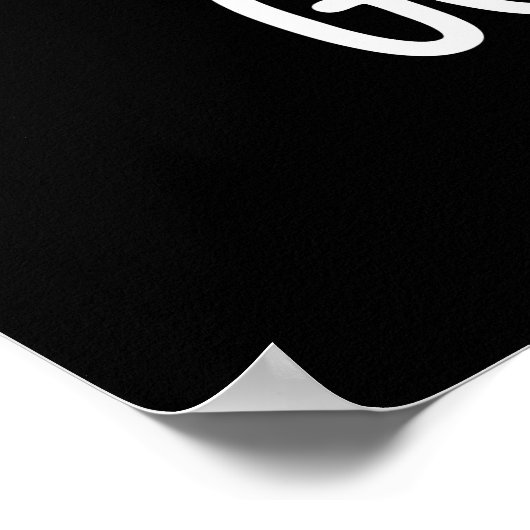 Oh Mind Goodness Funny Brain Pun Dark BG Poster (Ecke)