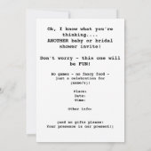 "Oh, Mist!"Einladungskarte Einladung (Rückseite)