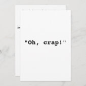 "Oh, Mist!"Einladungskarte Einladung (Vorne/Hinten)