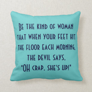 Oh, Mist ist sie oben! Kissen