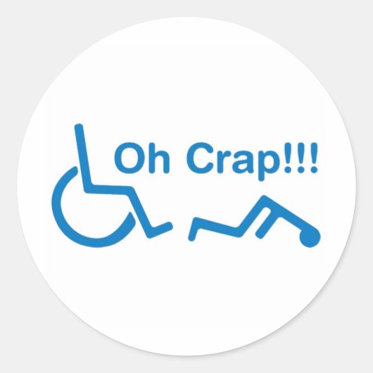 oh Mist Runder Aufkleber (Vorderseite)