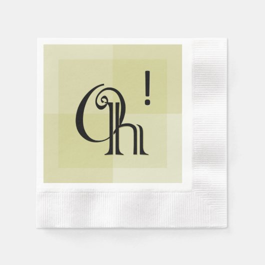 Oh! Moderne, elegante und schicke Überraschung zum Serviette (Vorderseite)