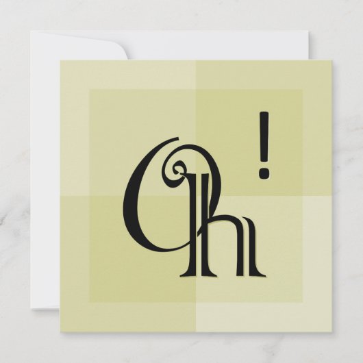 Oh! Moderne expressive Typografie, Jeder Anlass (Vorderseite)