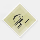 Oh! Moderne gelbe Kunstwerke, überraschende Feiern Serviette (Ecke)