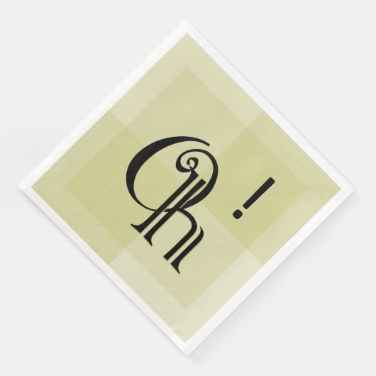 Oh! Moderne gelbe Kunstwerke, überraschende Feiern Serviette (Ecke)