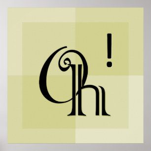 Oh! Moderne, minimalistische expressive Typografie Poster