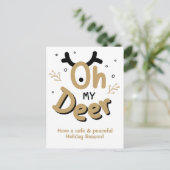 "Oh My Deer"-Postkarte Postkarte (Stehend Vorderseite)