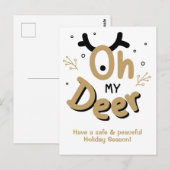 "Oh My Deer"-Postkarte Postkarte (Vorne/Hinten)