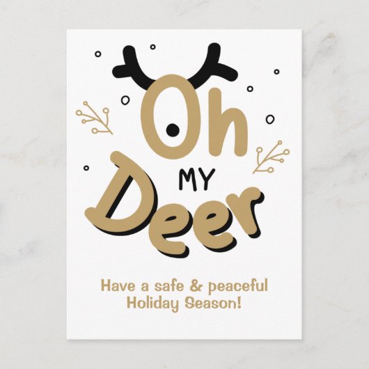 "Oh My Deer"-Postkarte Postkarte (Vorderseite)