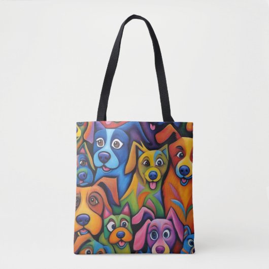 Oh My goodness Abstract dog Tasche (Vorderseite)