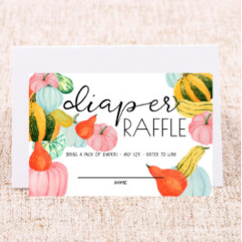 Oh My Gourd! - Baby Shower Diaper Raffle Insert Platzkarte