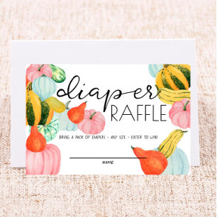 Oh My Gourd! - Baby Shower Diaper Raffle Insert Platzkarte