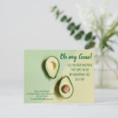 Oh My Guac Realtor Postcard avocado Postkarte (Stehend Vorderseite)