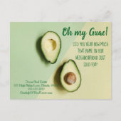 Oh My Guac Realtor Postcard avocado Postkarte (Vorderseite)