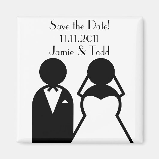 OH NEIN? Braut und Bräuche Save the Date Magnet (Vorne)