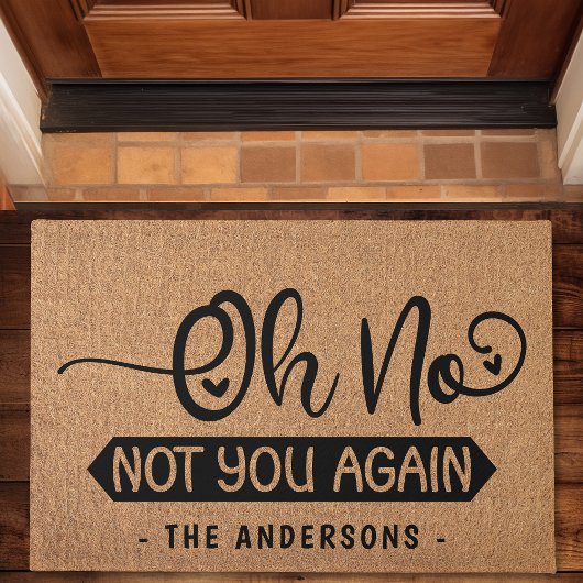 Oh nein, du nicht wieder lustige Imitate Burlap Do Fußmatte