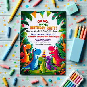 Oh nein! Eine weitere Dinosaurier-Geburtstagsparty Einladung