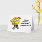 Oh nein! Ich habe ...etwas vergessen Karte (Gelbe Blume)