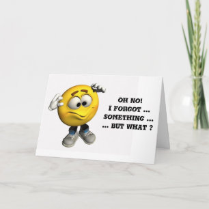 Oh nein! Ich habe ...etwas vergessen Karte