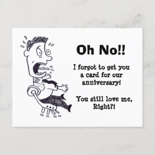 Oh nein, ich habe unsere Jubiläumspostkarte verges Postkarte