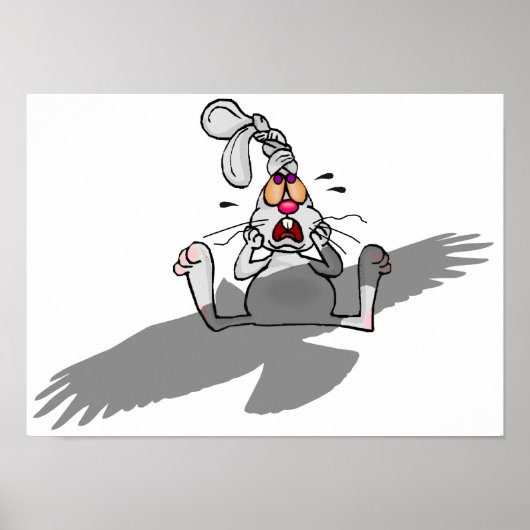 Oh nein! Kaninchen-Cartoon Poster (Vorne)