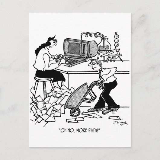 Oh nein. Mehr Daten! Postkarte (Vorderseite)