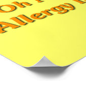 Oh nein, meine Lebensmittelallergie flackert wiede Poster (Ecke)