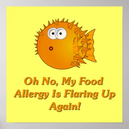 Oh nein, meine Lebensmittelallergie flackert wiede Poster (Vorne)