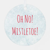 Oh nein! Mistletoe Angele Ornament Aus Metall (Rückseite)