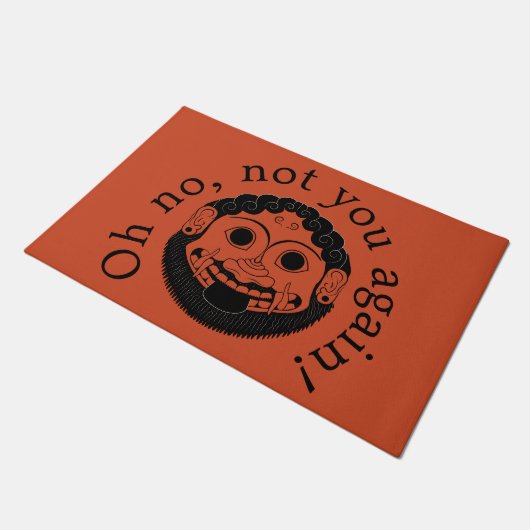 "Oh nein, nicht noch einmal!" Medusa Apotropaia Ar Fußmatte (Schrägansicht)