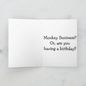 "OH NEIN" SPRECHEN MONKEY BEREIT, GLÜCKLICH GEBURT KARTE (Innenseite)