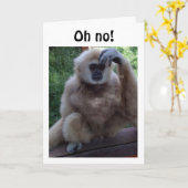 "OH NEIN" SPRECHEN MONKEY BEREIT, GLÜCKLICH GEBURT KARTE (Gelbe Blume)