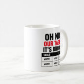 OH NEIN, UNSER TABELLENBLATT IST KAPUTT Spreadshee Kaffeetasse (VorderseiteRechts)