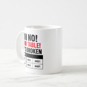 OH NEIN, UNSER TABELLENBLATT IST KAPUTT Spreadshee Kaffeetasse (Vorderseite Links)
