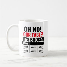 OH NEIN, UNSER TABELLENBLATT IST KAPUTT Spreadshee Kaffeetasse