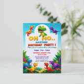 Oh No! Another Dinosaur Themed Birthday Party  Postkarte (Stehend Vorderseite)
