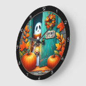 Oh No Not You Again Ghost Große Wanduhr (Winkel)