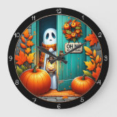 Oh No Not You Again Ghost Große Wanduhr (Vorderseite)