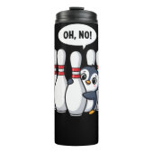 Oh No Pinguin Bowling Graphic Thermosbecher (Vorderseite)