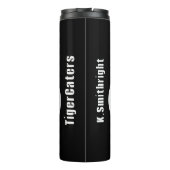 Oh No Pinguin Bowling Graphic Thermosbecher (Rückseite)