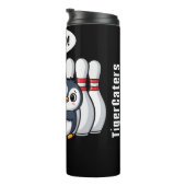 Oh No Pinguin Bowling Graphic Thermosbecher (Nach rechts gedreht)