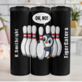 Oh No Pinguin Bowling Graphic Thermosbecher