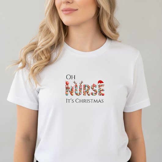 Oh Nurse It’s Christmas • Holiday Nurse T-shirt Tri-Blend Shirt