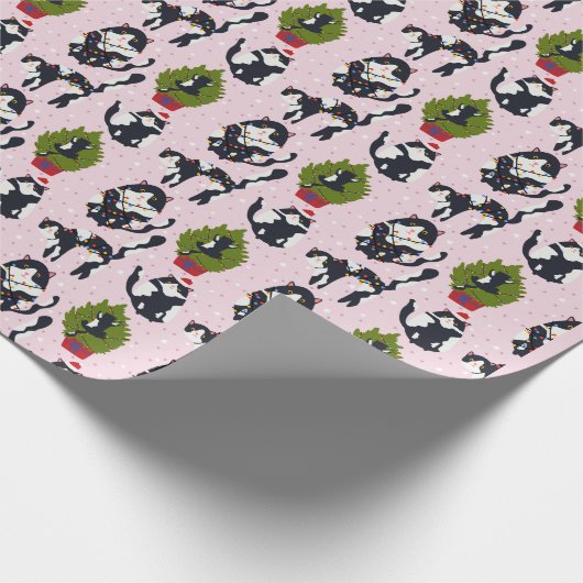 Oh-oh! Die Katze ist im Baum Geschenkpapier (Ecke)