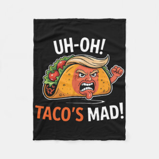 Oh-oh Tacos Mad! - Orange gegenüber Trump Tacos Fleecedecke