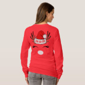 Oh Oh Ugly Red Christmas Sweather T-Shirt (Schwarz voll)