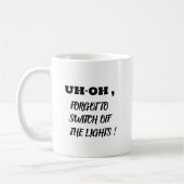 Oh-Oh! Witziges Zitat mit schwarzem Text Kaffeetasse (Links)