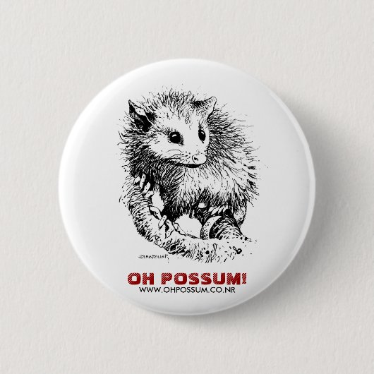 Oh Opossum! Rettungs-Knopf Button (Vorderseite)