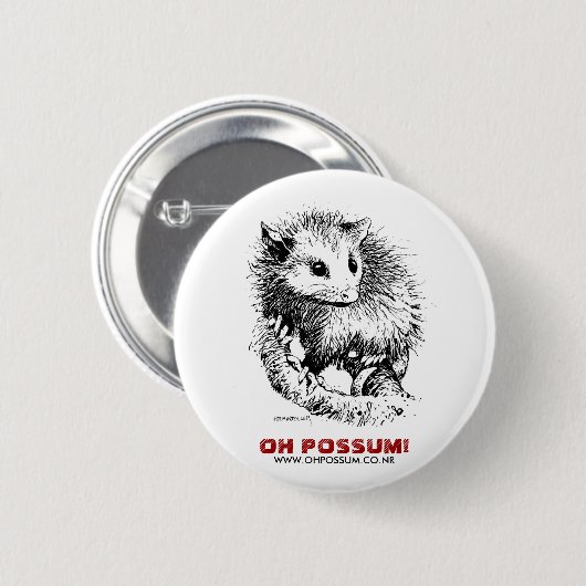 Oh Opossum! Rettungs-Knopf Button (Vorne & Hinten)